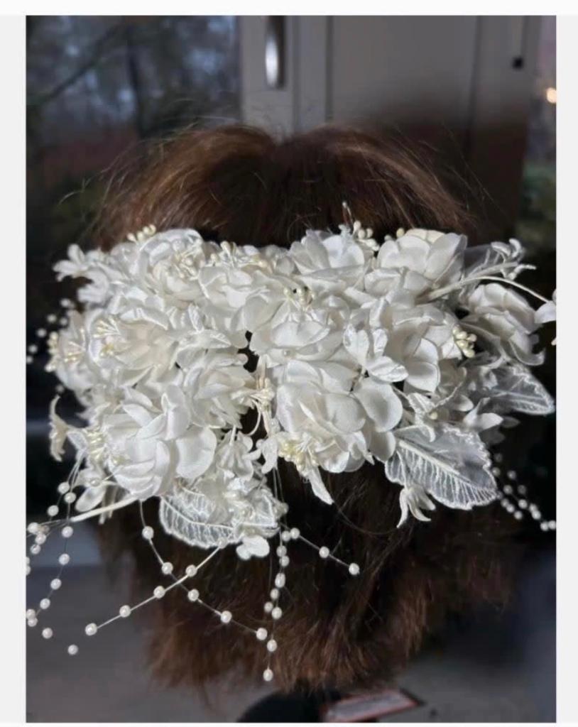 Prachtige Haar Bruidscorsage - Perfect voor de Bruid!, Wit, Ophalen of Verzenden, Zo goed als nieuw, Accessoires