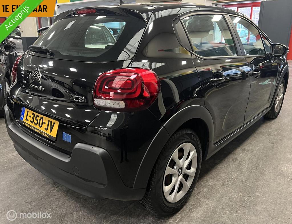 Citroen C3 1.2 PureTech 1e Eigenaar - Distr. Vervangen -, 82 pk, 450 kg, Zwart, Bedrijf