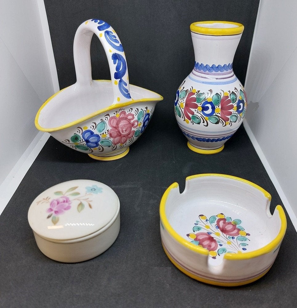 Vintage Portugees aardewerk (4 stuks). Bieden, Ophalen of Verzenden
