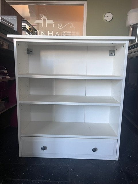 Wit kastje / 2 schappen en 1 lade B:84 x D:30 x H:91, Huis en Inrichting, Kasten | Ladekasten, Ophalen, Gebruikt, 50 tot 100 cm