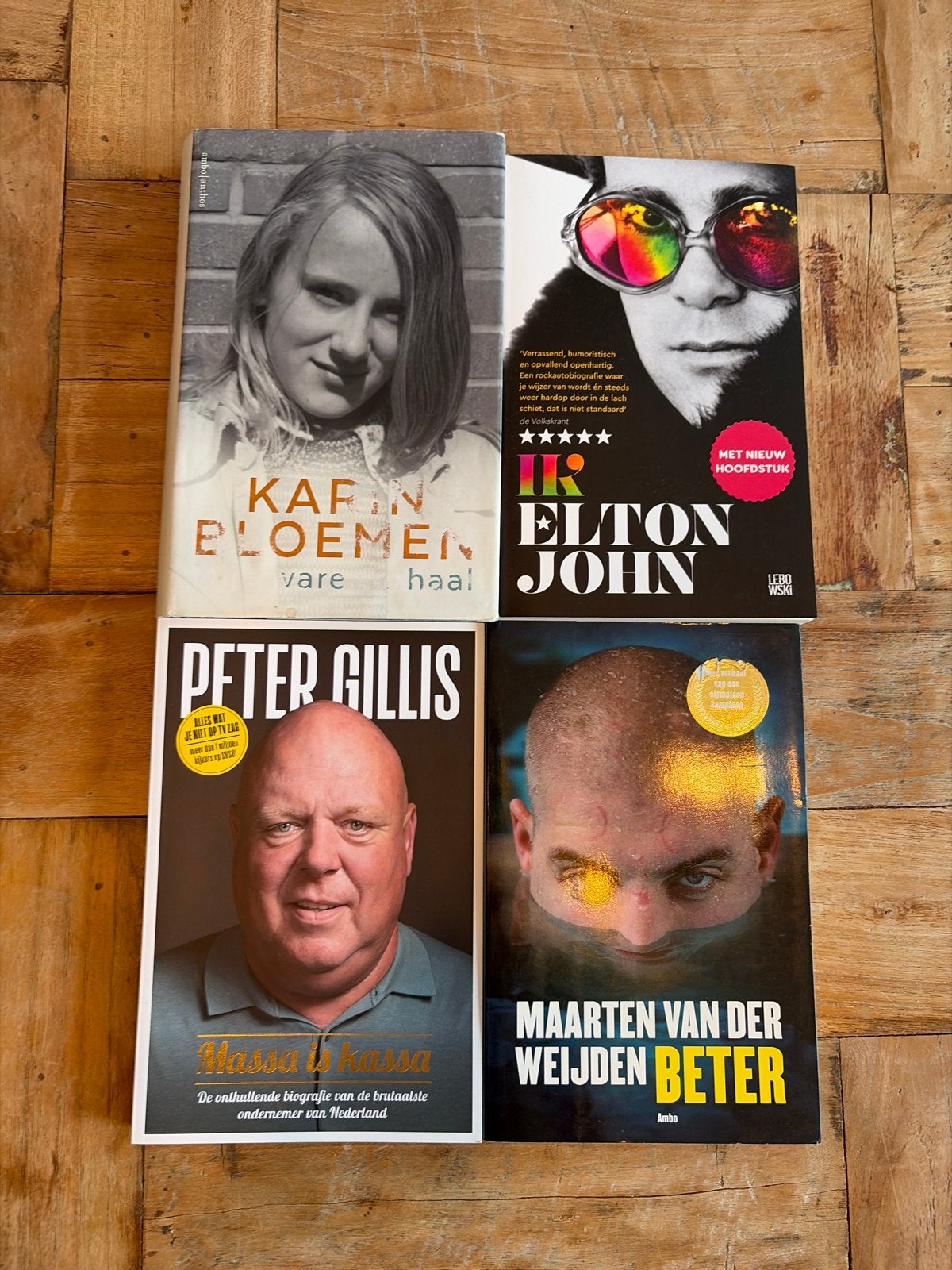 Biografieën: Karin Bloemen, Elton John, Peter Gillis, Maarte, Ophalen, Gelezen, Overige