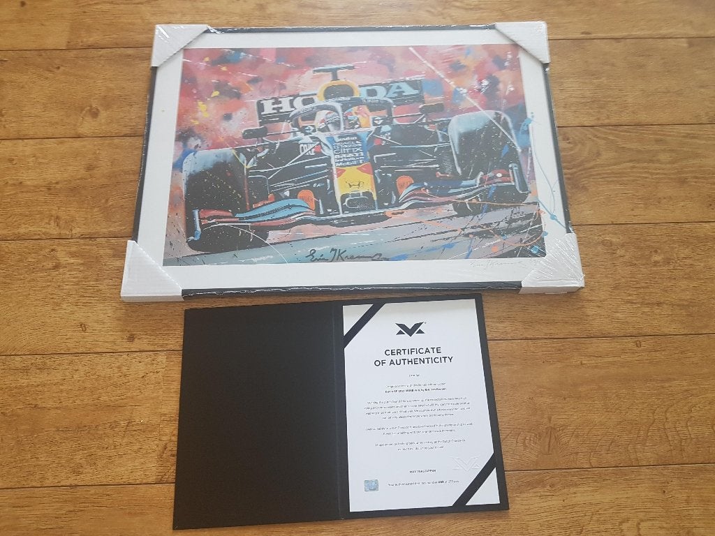 Glicee print Verstappen Dutch GP 2021 Eric Jan Kremer, Ophalen of Verzenden, Nieuw, Formule 1