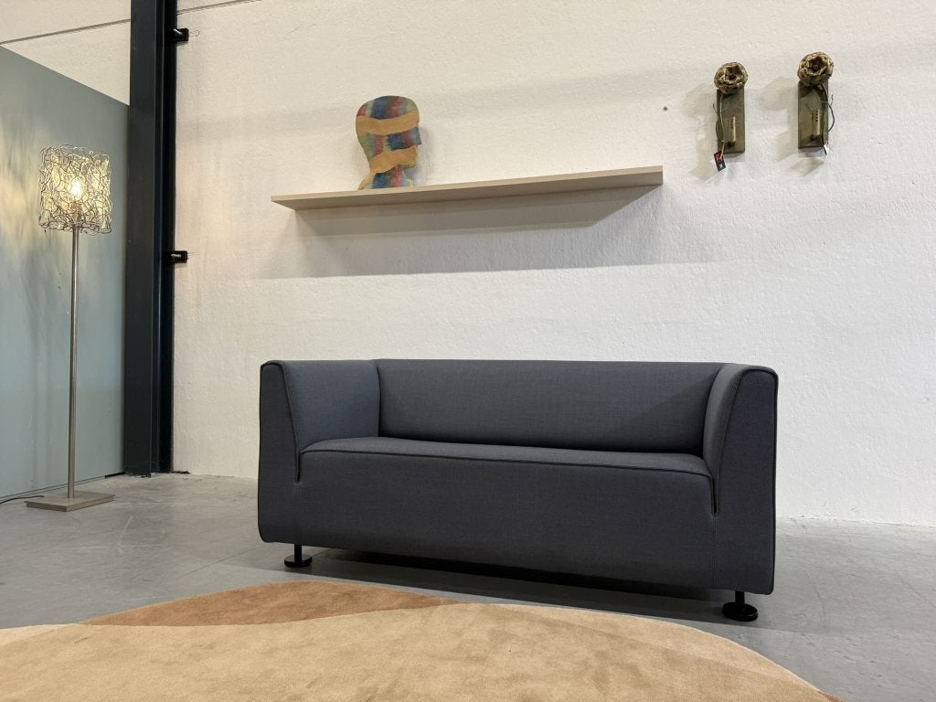 Nieuw Gelderland 4800 Bank 2,5 zits Rime stof blauw 190, 150 tot 200 cm, Ophalen of Verzenden, Rechte bank, Info@gelderlanddesign.com