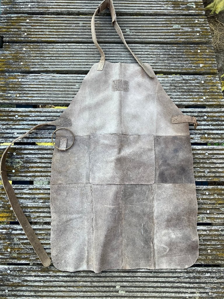 leren kookschort bbq, Huis en Inrichting, Keuken | Textiel, Schort, Bruin, Nieuw, Ophalen of Verzenden