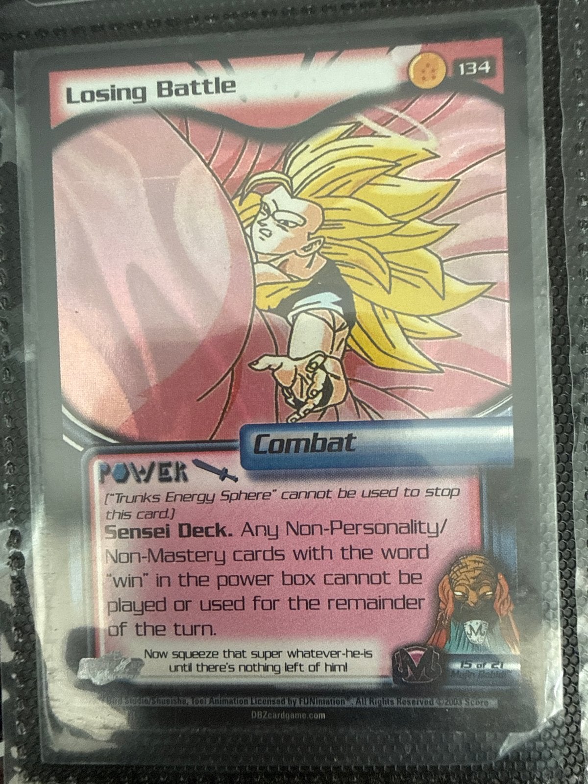 Dragon Ball Z TCG - Losing Battle (134) - Zeldzame Kaart, Ophalen of Verzenden, Gebruikt, Losse kaart