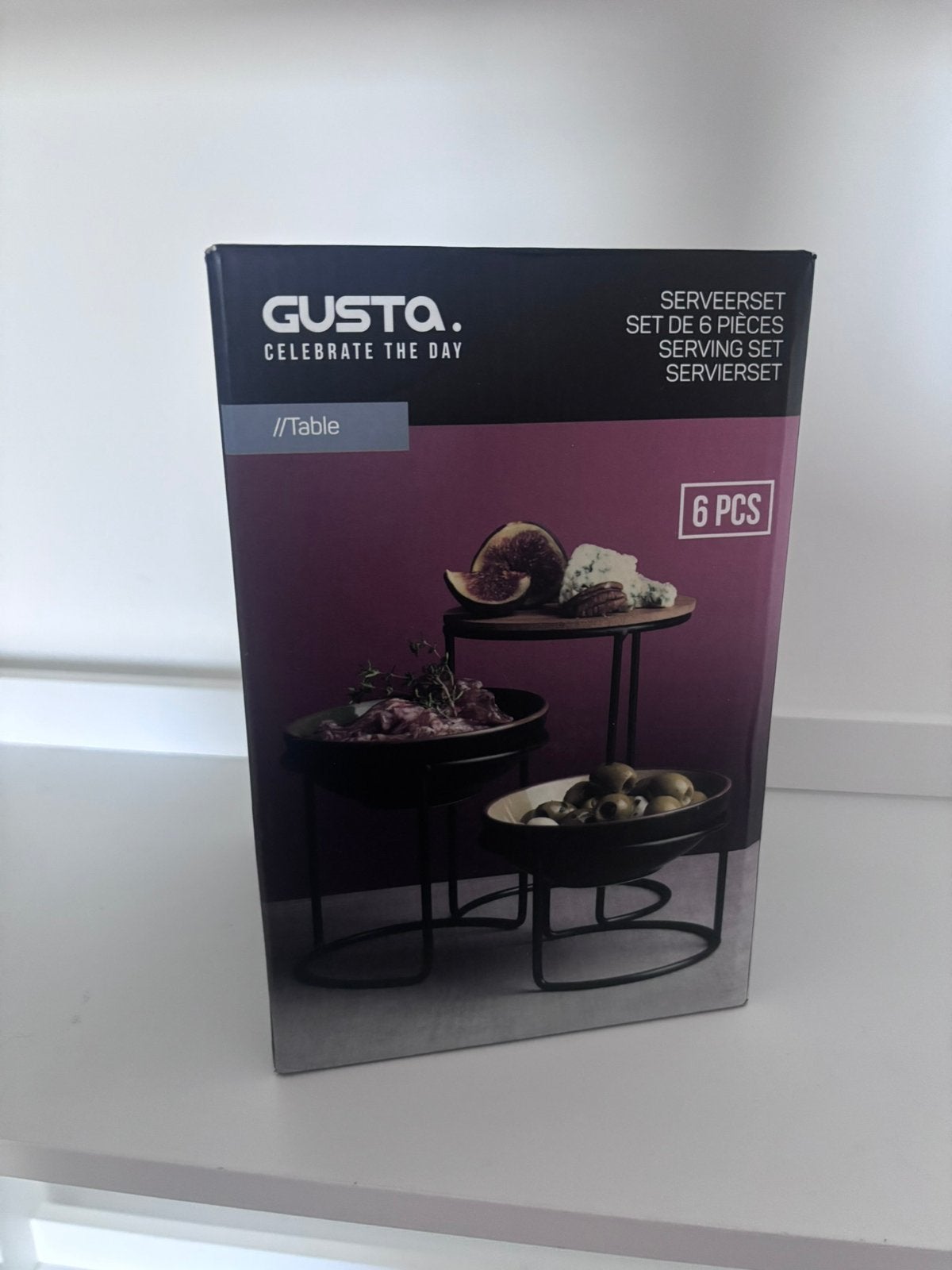 Gusta serveerset etagère, Ophalen of Verzenden, Zo goed als nieuw
