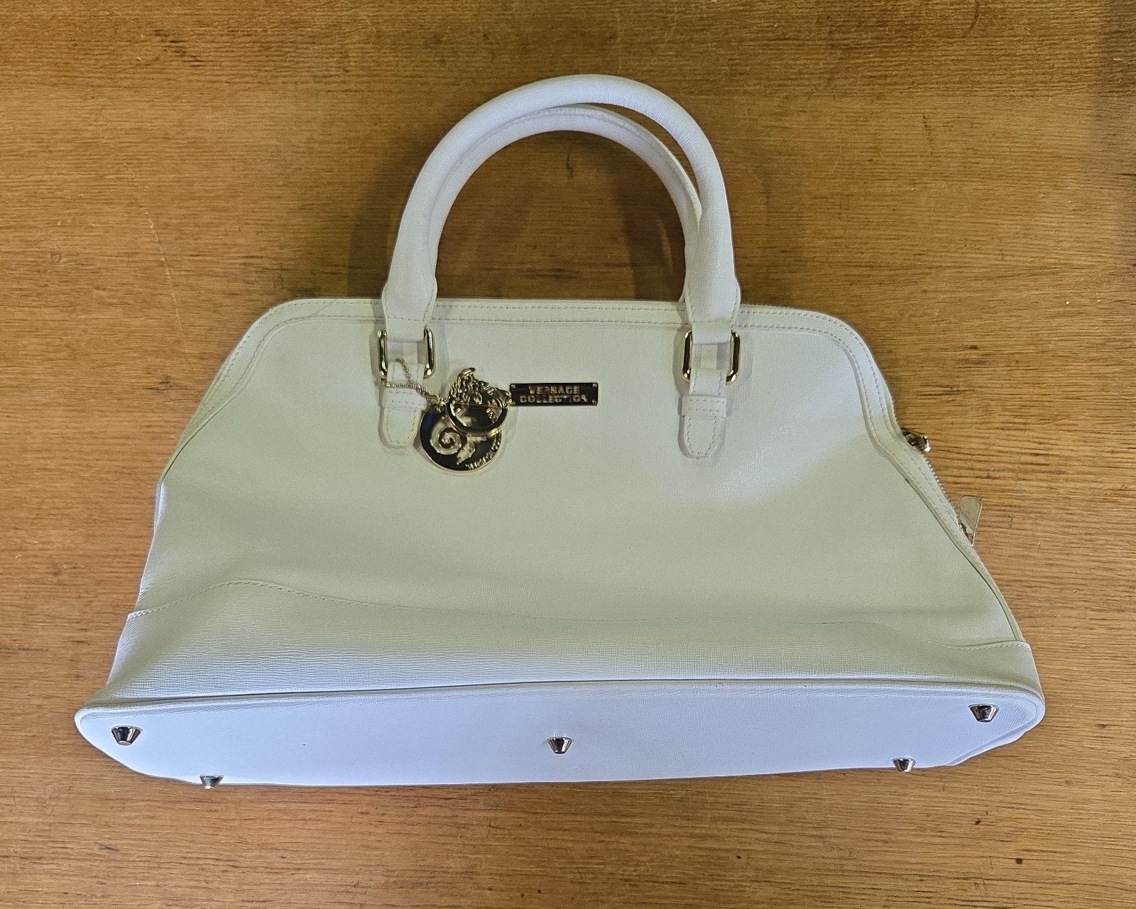 witte Versace Collection handtas, Gebruikt, Wit, Ophalen of Verzenden, X