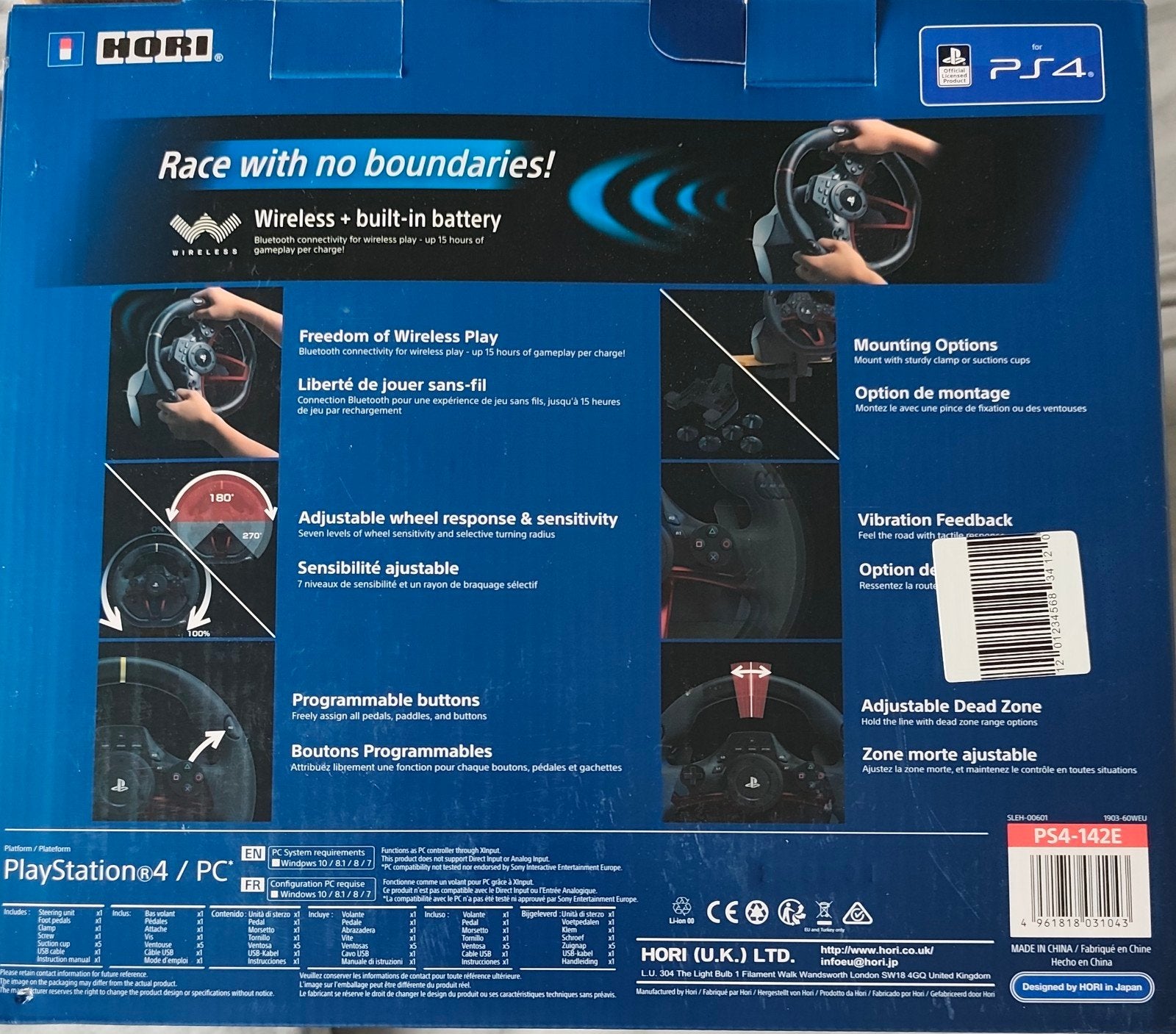 Draadloos Race Stuur met Cockpit voor PS4/PS5, Spelcomputers en Games, PlayStation 4, Nieuw, Ophalen of Verzenden, Stuur of Pedalen