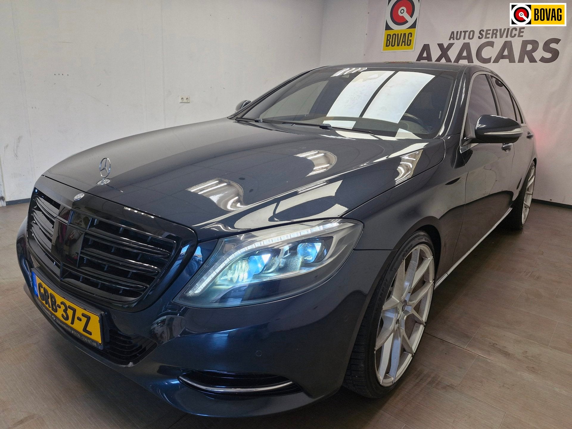 Mercedes-Benz S-klasse 500 4 MATIC Prestige Plus NETTE MERCE, Auto's, 4663 cc, Gebruikt, Blauw, Adaptive Cruise Control