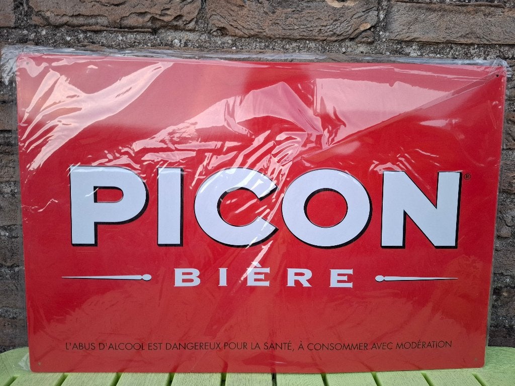 Groot authentiek reclamebord Picon, Ophalen of Verzenden, Nieuw, Reclamebord, Plaat of Schild, Overige merken