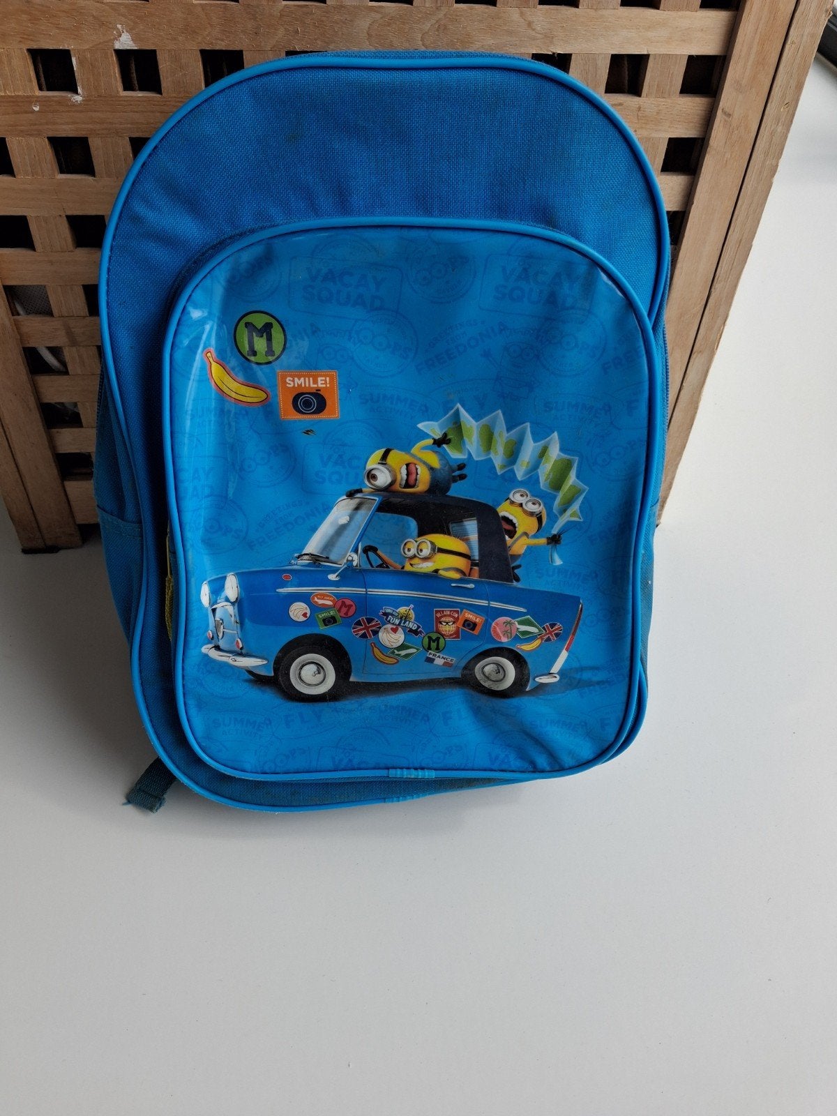 Minions Schoolrugzakje - Ruim en Leuk Design, Ophalen of Verzenden, Gebruikt, Blauw