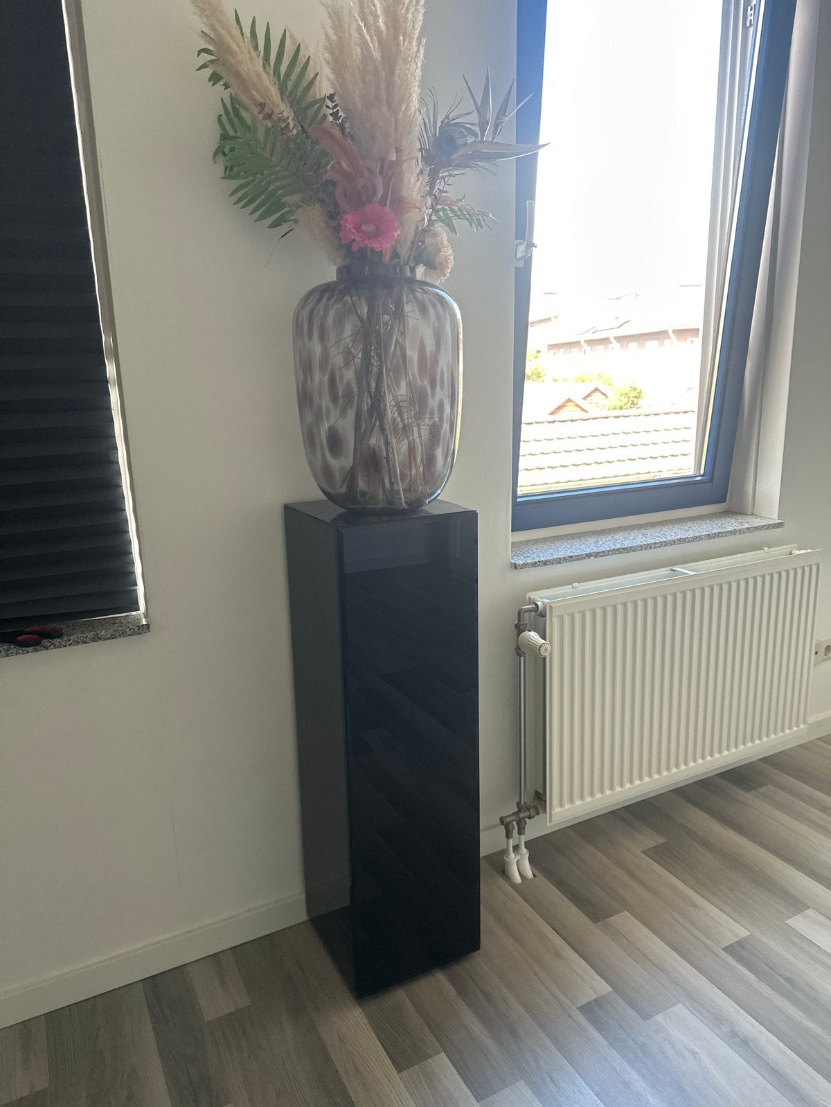 Zwarte Glanzende Decoratie Pilaar - 102 cm Hoog, Ophalen, Zo goed als nieuw