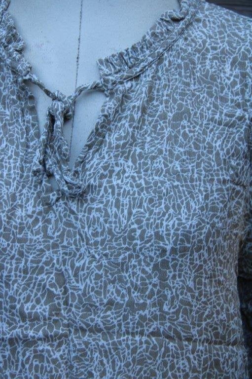 Tuniek bruin/ creme Kaffe mt 42 Vaste prijs AANBIEDING, Bruin, Kaffe, Maat 42/44 (L), Ophalen of Verzenden