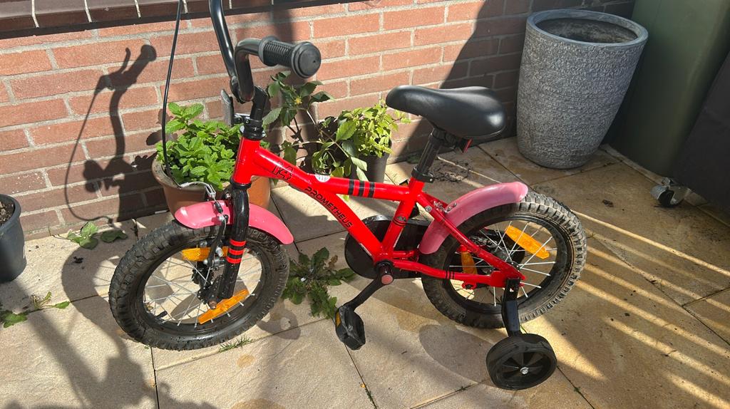 Jongens fiets 14 inch, Fietsen en Brommers, Fietsen | Jongens, Ophalen, Terugtraprem, 14 inch of minder, Handrem