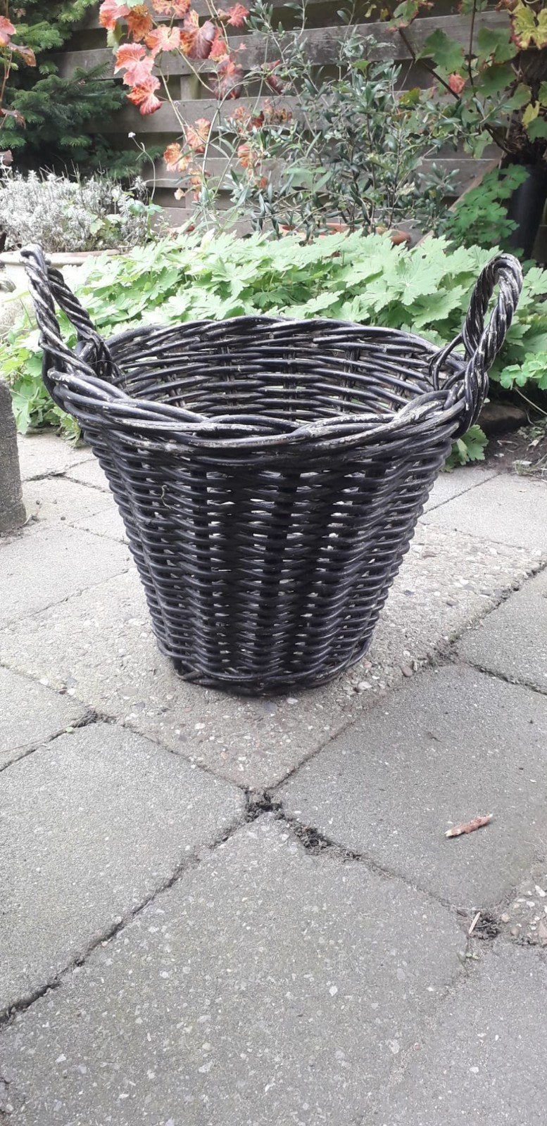 Rieten mand, Ophalen, Mand, Gevlochten, Rond