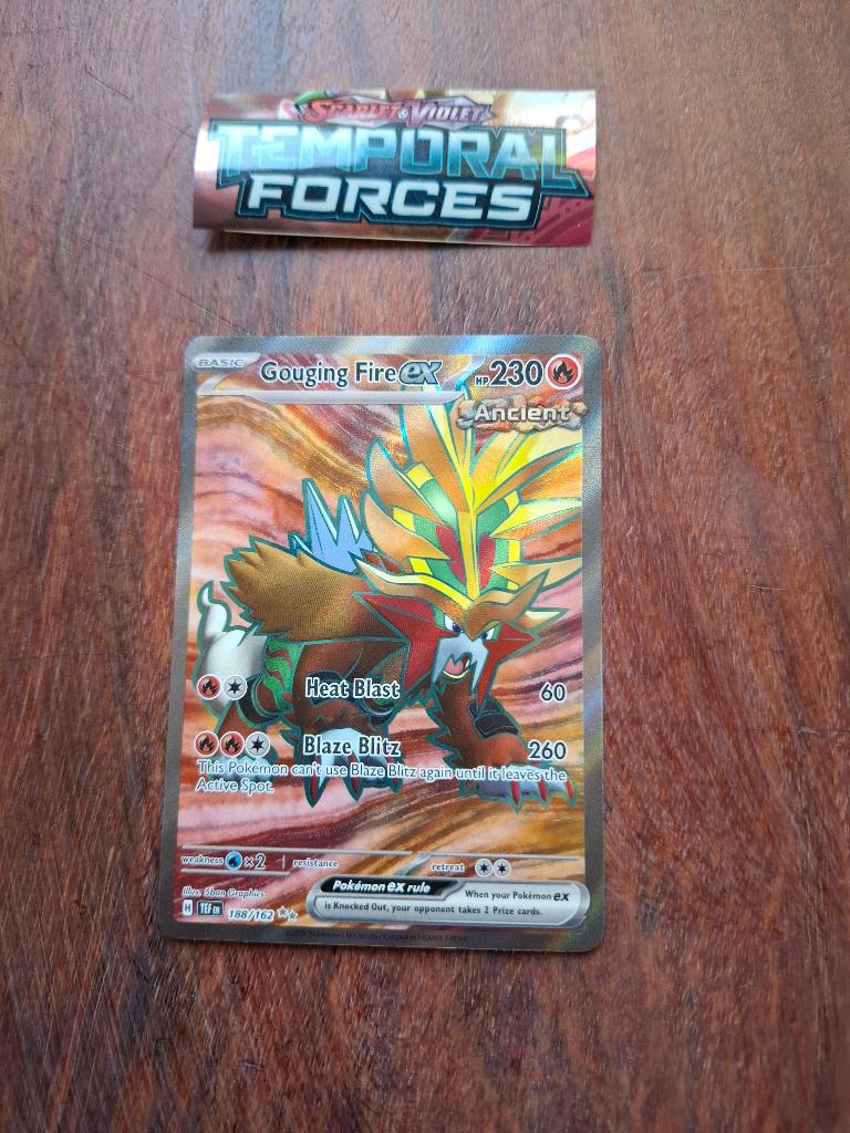 Pokemon – Gouging Fire (hit) (TEF 188/162) Temporal Forces, Ophalen of Verzenden, Nieuw, Losse kaart, Foil