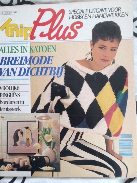 tijdschrift Knip plus (voorheen steek) no 3 juni/juli 1987, Ophalen of Verzenden, Gelezen, Damesbladen