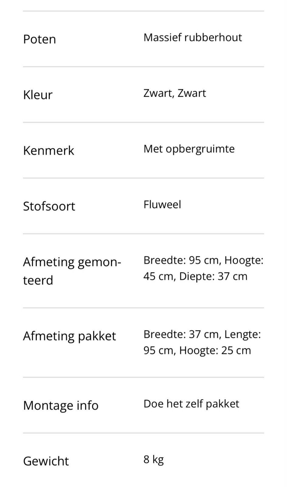 bankje met klep, Eén persoon, Cadeaubon