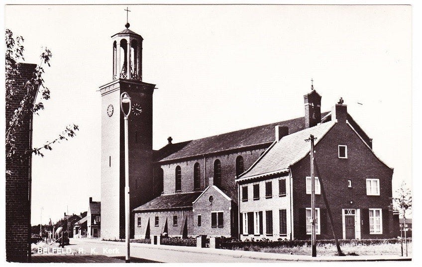 Belfeld bij Venlo - R.K. Kerk, Verzenden, 1940 tot 1960, Ongelopen, Limburg