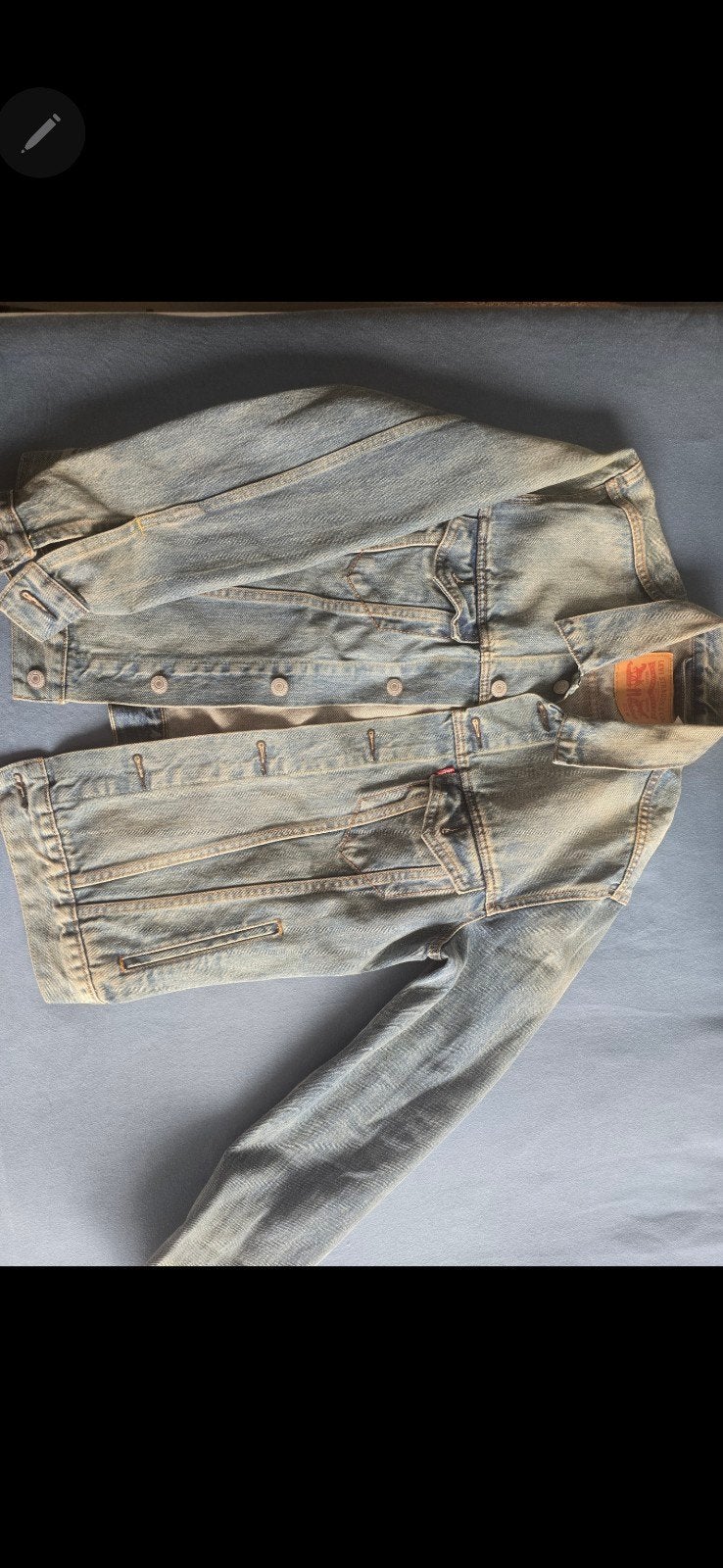 denim Levis jas, Ophalen, Zo goed als nieuw, Maat 46 (S) of kleiner, Blauw