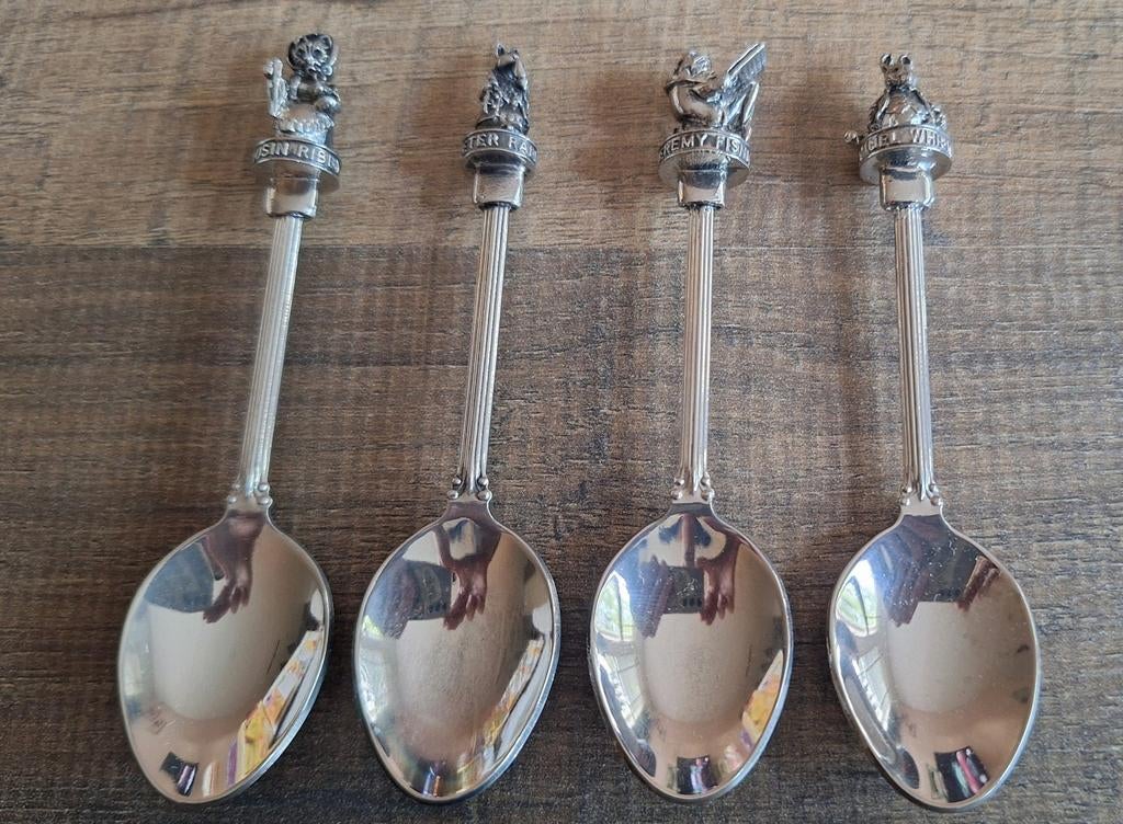 Beatrix Potter lepeltjes, set van 4, Peter Rabbit etc, Ophalen of Verzenden