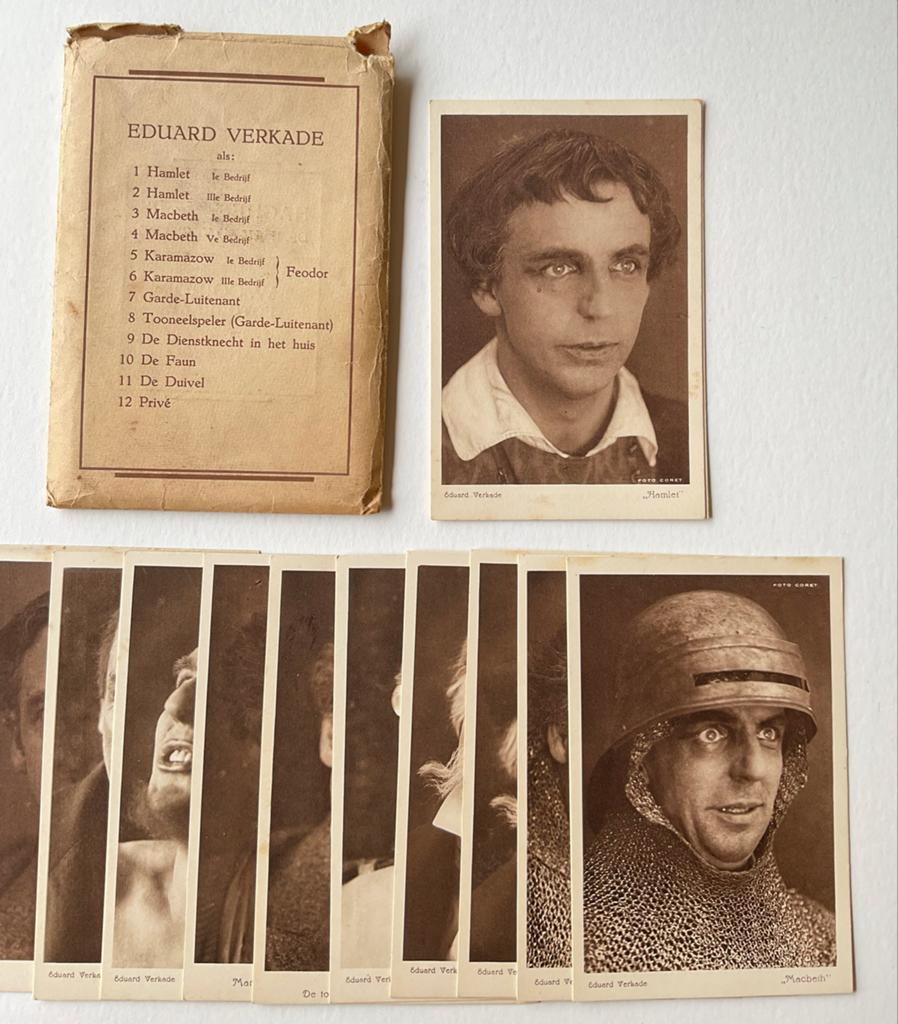 Complete set verzamelplaatjes Eduard Verkade (De Haghespeler, Gebruikt, Foto, Ophalen of Verzenden, Voor 1940