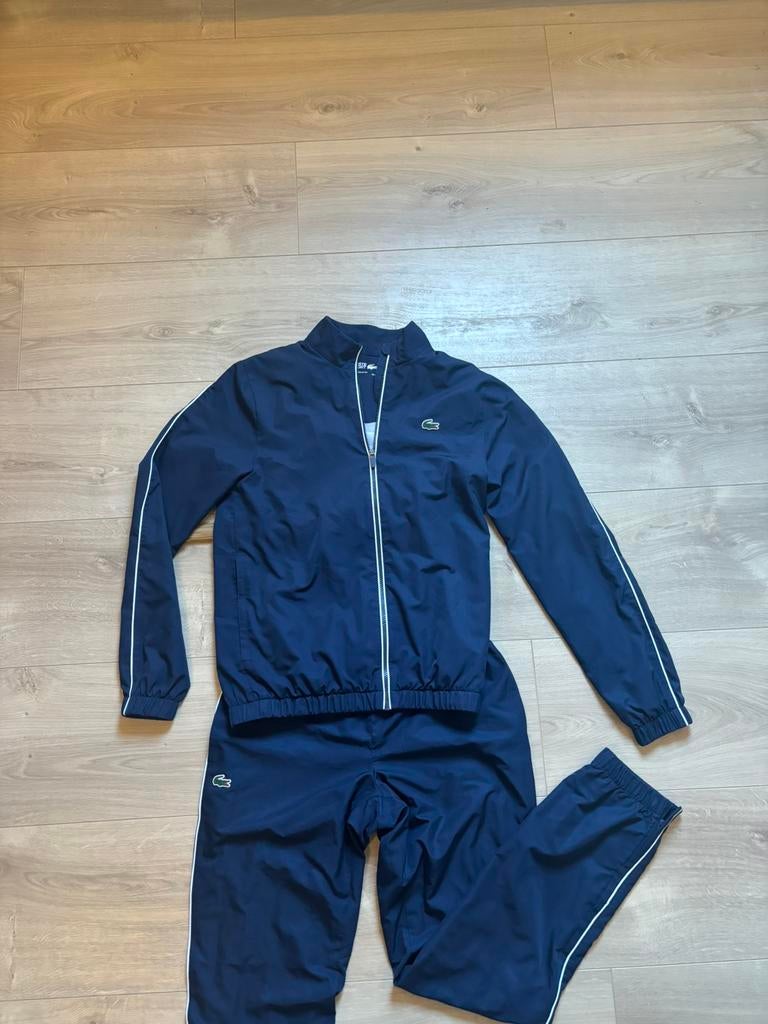 Lacoste trainingspak maat S, Kleding | Heren, Sportkleding, Blauw, Overige maten, Ophalen of Verzenden, Zo goed als nieuw