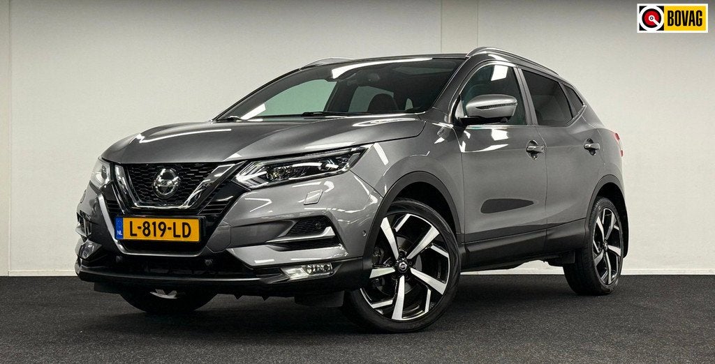 Nissan Qashqai 1.3 DIG-T Tekna +*Panodak*360cam*VolLeder*Bos, Auto's, Gebruikt, 4 cilinders, Leder, Bedrijf