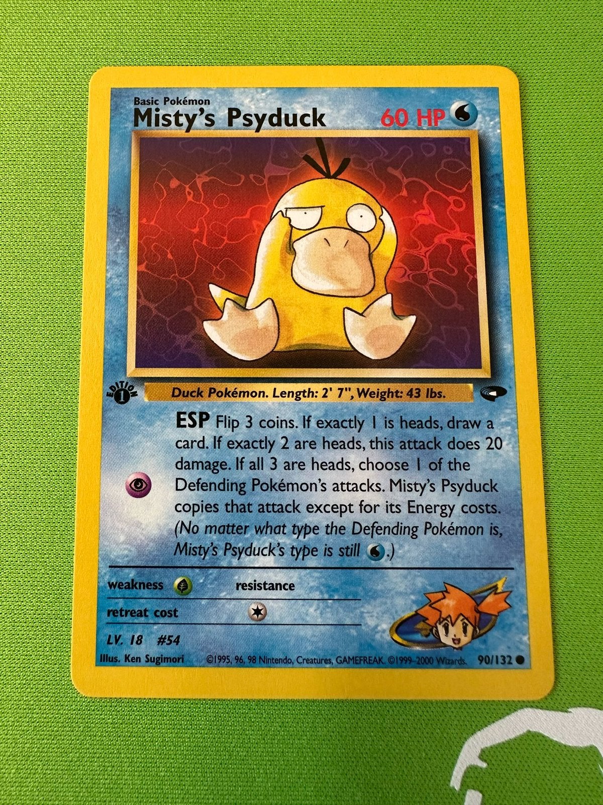 Misty’s Psyduck Gym Challenge 90/132 First edition, Ophalen of Verzenden, Nieuw, Losse kaart