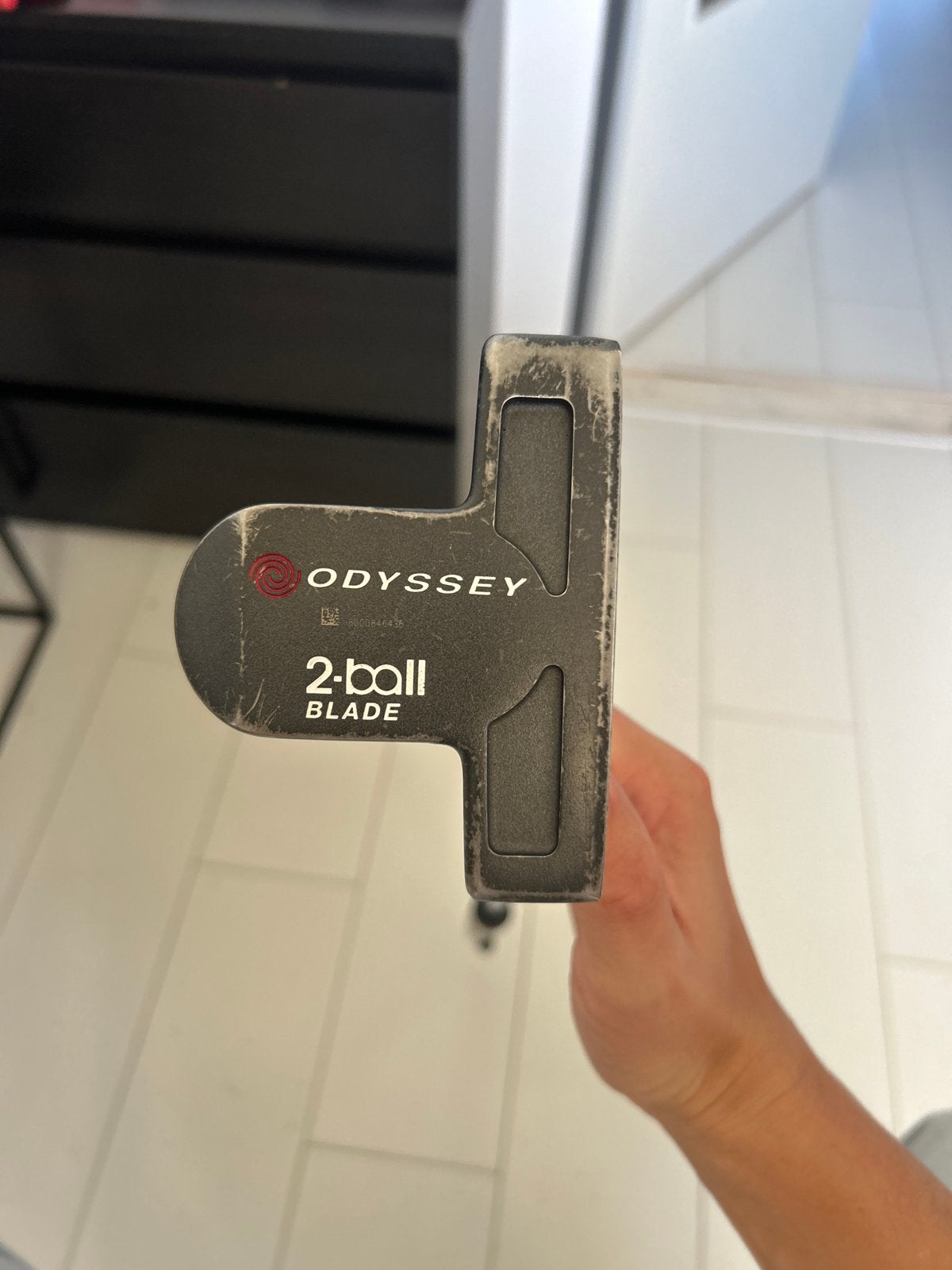 Odyssey 2-Ball Blade Putter met Super Stroke Grip, Ophalen, Gebruikt, Club