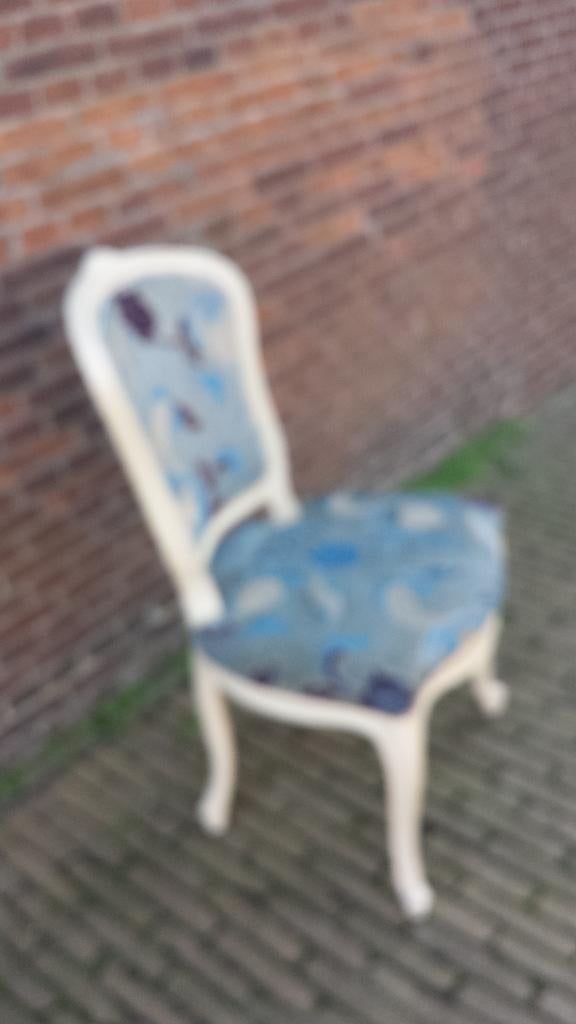 stoelen, Huis en Inrichting, Stoelen, Ophalen, Frans, Blauw, Zo goed als nieuw
