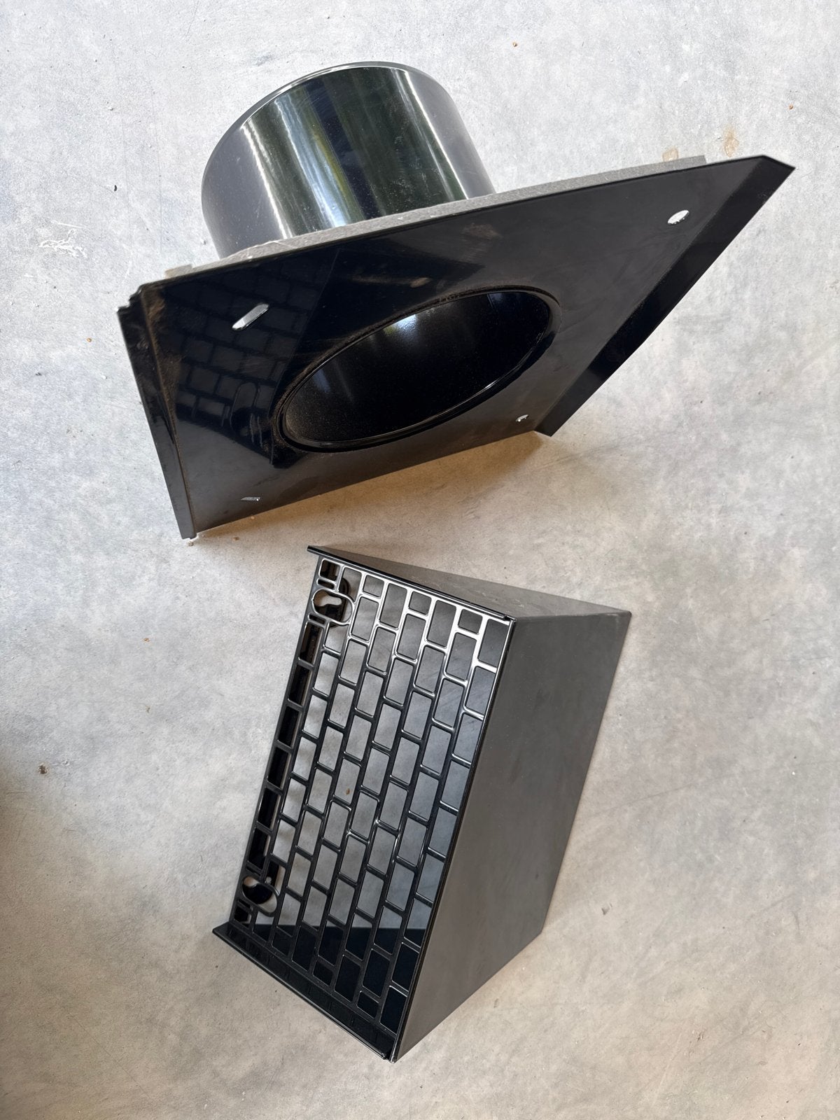 WTW Gevelkap 160mm Zwart, Doe-het-zelf en Verbouw, Ophalen of Verzenden, Gebruikt