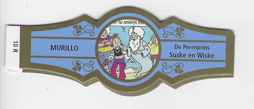 reeks 2654   suske en wiske 1-10 sigarenbanden, Ophalen of Verzenden, Zo goed als nieuw, Sigarenbandjes