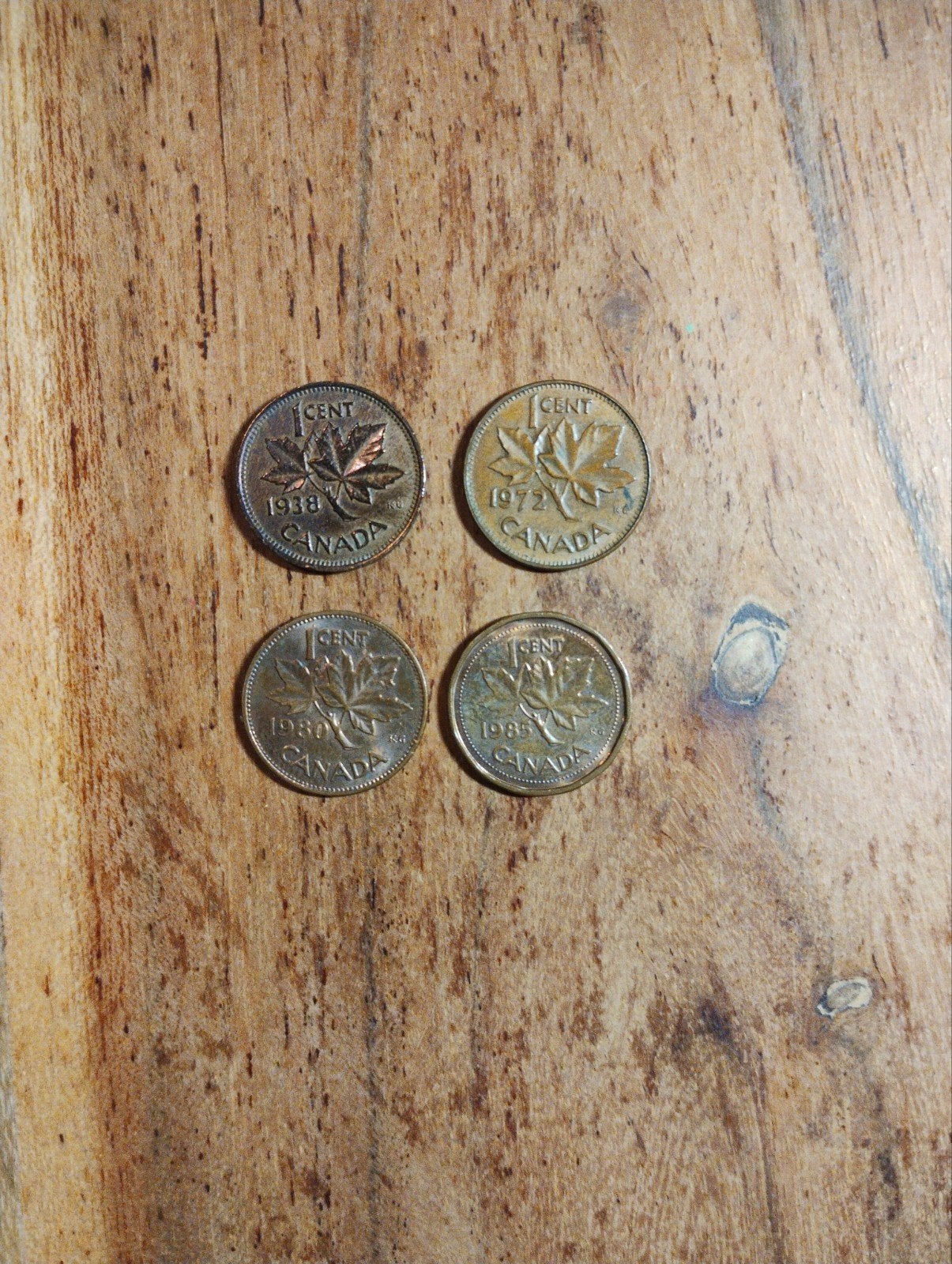 4 Canadese centen - Diverse jaartallen (M-0065), Ophalen of Verzenden, Noord-Amerika, Losse munt
