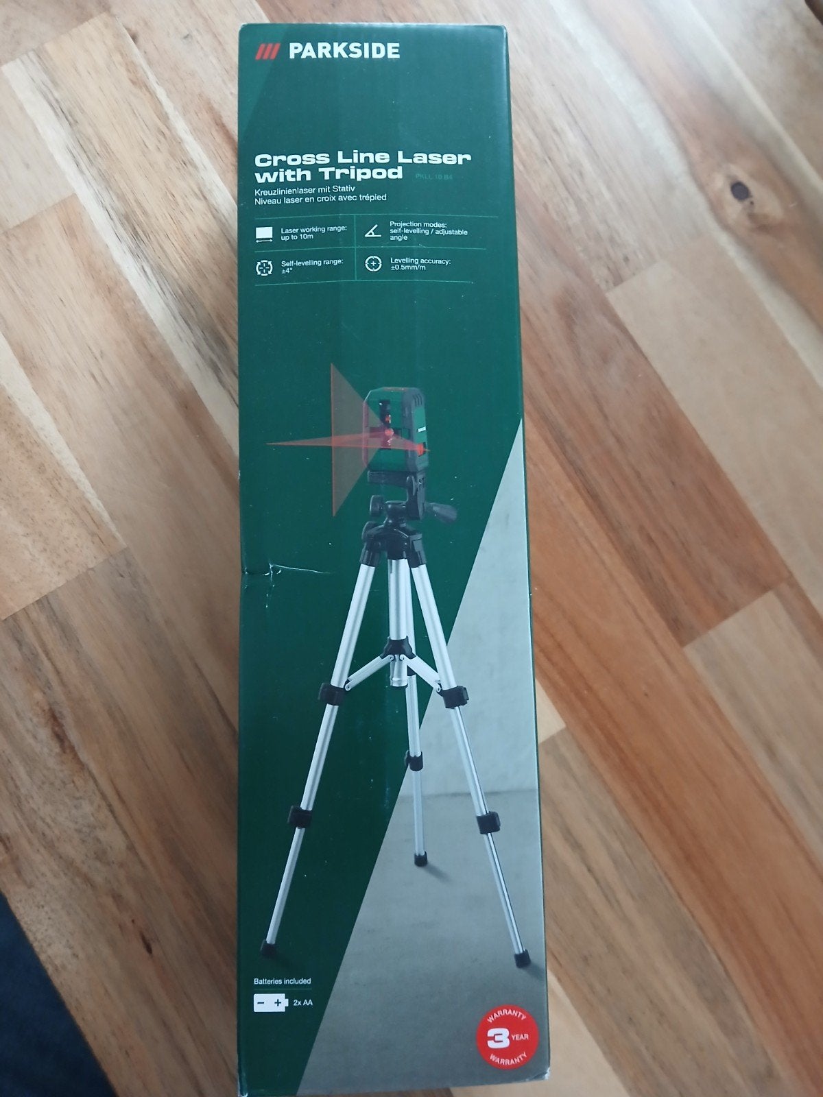Parkside Kruislijnlaser met statief - Nieuw in doos, Doe-het-zelf en Verbouw, Ophalen of Verzenden, Nieuw