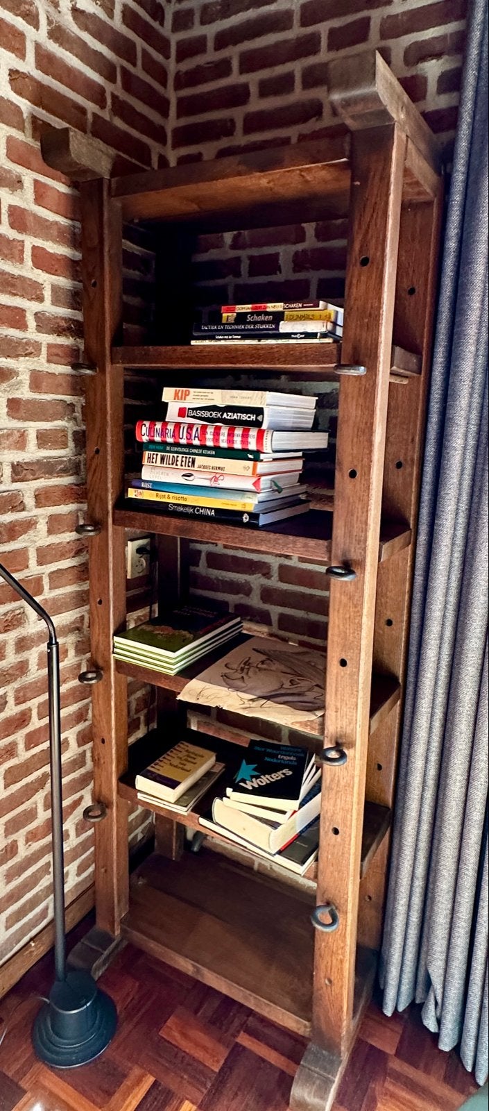Vintage Eiken Boekenkast Jaren '70, Huis en Inrichting, Ophalen, Met plank(en), Gebruikt, Eikenhout
