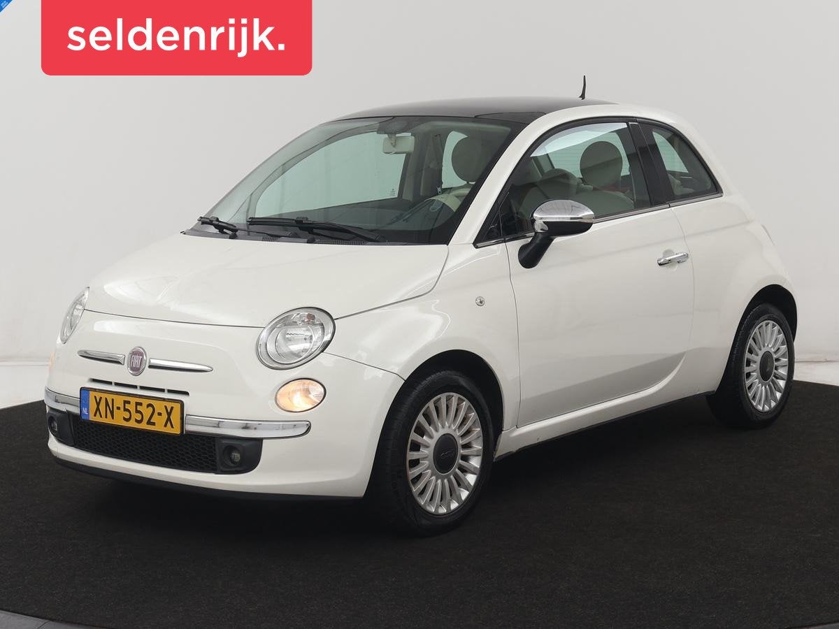 Fiat 500 1.2 Lounge | Panoramadak | Airco | Lichtmetaal | El, Voorwielaandrijving, Euro 5, Stof, Gebruikt