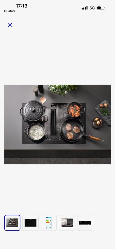 Nieuwe Miele KMDA 7676 FL-U Inductiekookplaat met Downdraft, Ophalen, Nieuw, 4 kookzones, Inbouw