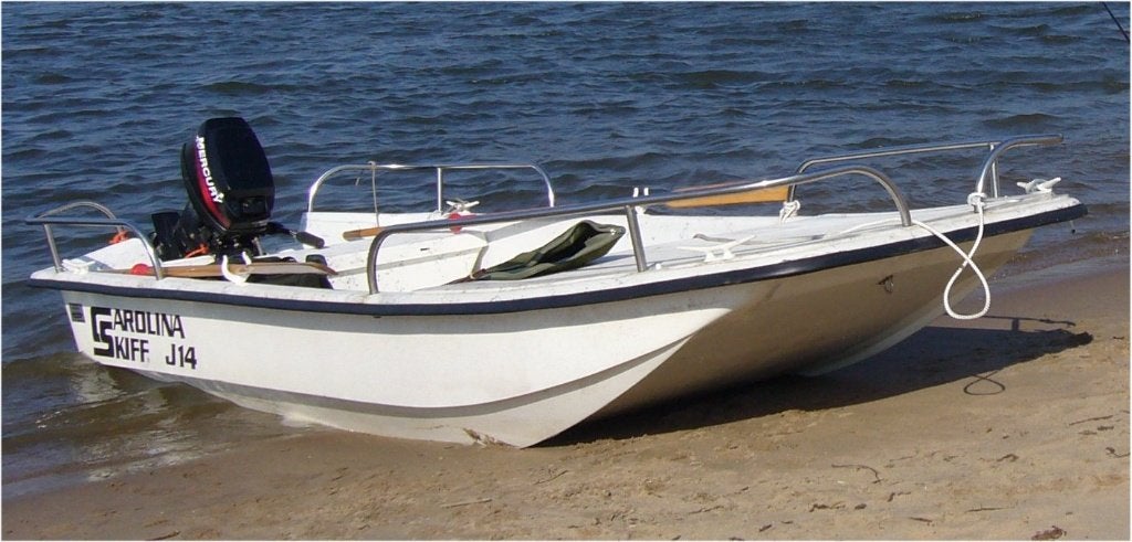 Carolina Skiff J14 visboot/ plezierboot en bb-motoren, Watersport en Boten, Ophalen, Overige merken, Gebruikt, 40 cm