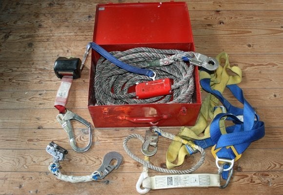 FALLSTOP stalen koffer met valbeveiligingsuitrusting, Ophalen of Verzenden, Gebruikt, Overige typen