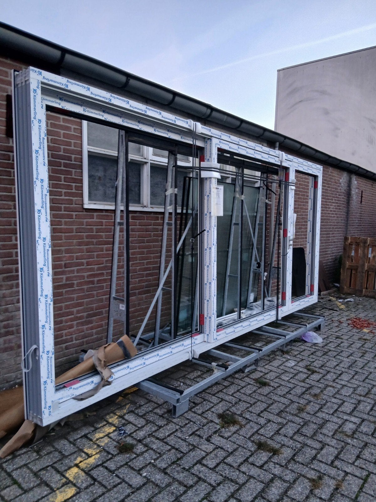Kunststof Schuifpui met Aluminium bekleede Onderdorpel, Kunststof, Overige typen, Nieuw, Ophalen of Verzenden