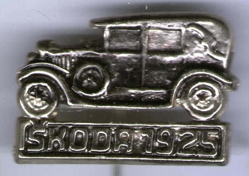 SKODA 1925 zilverkleurig oldtimer auto speldje ( D_029), Ophalen of Verzenden, Zo goed als nieuw, Transport, Speldje of Pin