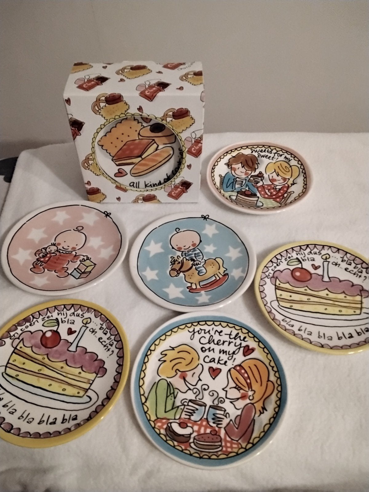 Blond Amsterdam Petit Four bordjes, Ophalen of Verzenden, Aardewerk, Bord(en)