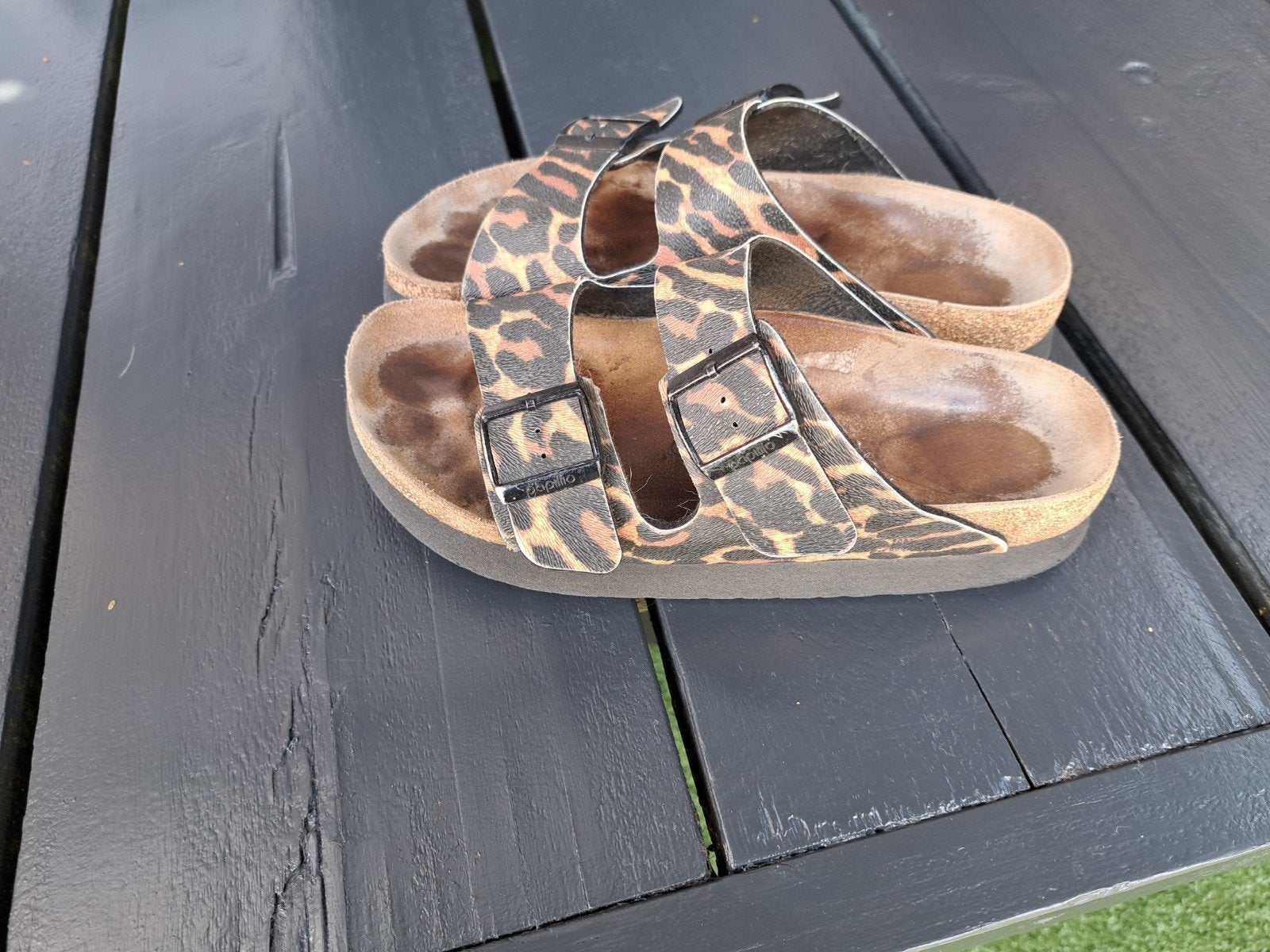 GEZOCHT Birkenstock Papillio Leopard Print Sandalen, Kleding | Dames, Schoenen, Bruin, Birkenstock Papillio, Gedragen, Sandalen of Muiltjes