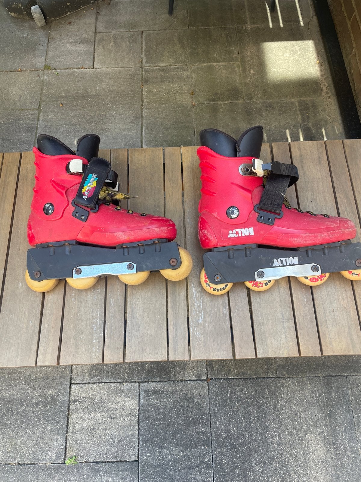 Rode Action Inline Skates - Maat onbekend, Sport en Fitness, Skeelers, Gebruikt, Inline skates 4 wielen, Dames, Ophalen
