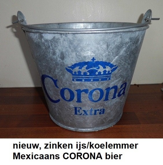 CORONA, Mexicaans bier, nieuwe zinken koel/ijs emmer, Ophalen of Verzenden, Nieuw, Overige merken