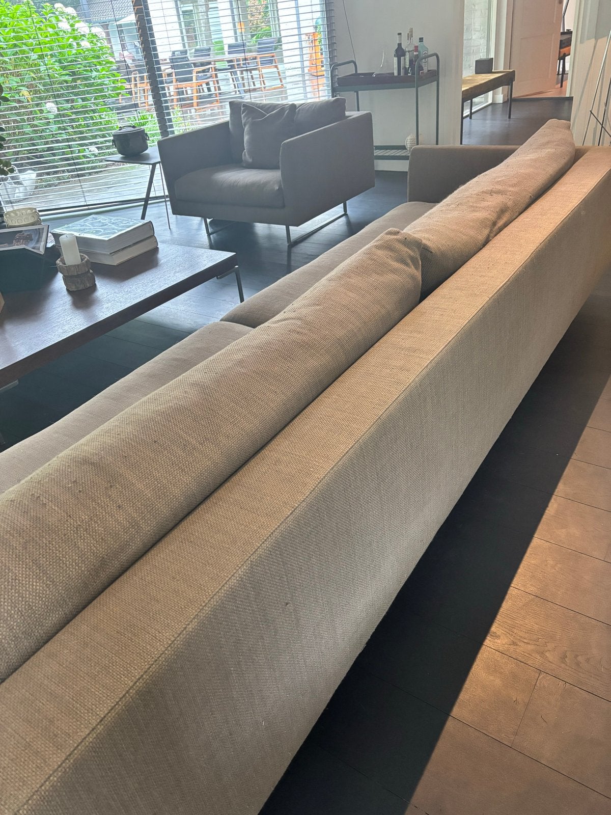 Monti's bank Axel met twee fauteuils en hocker, Ophalen, Gebruikt, 300 cm of meer, 75 tot 100 cm