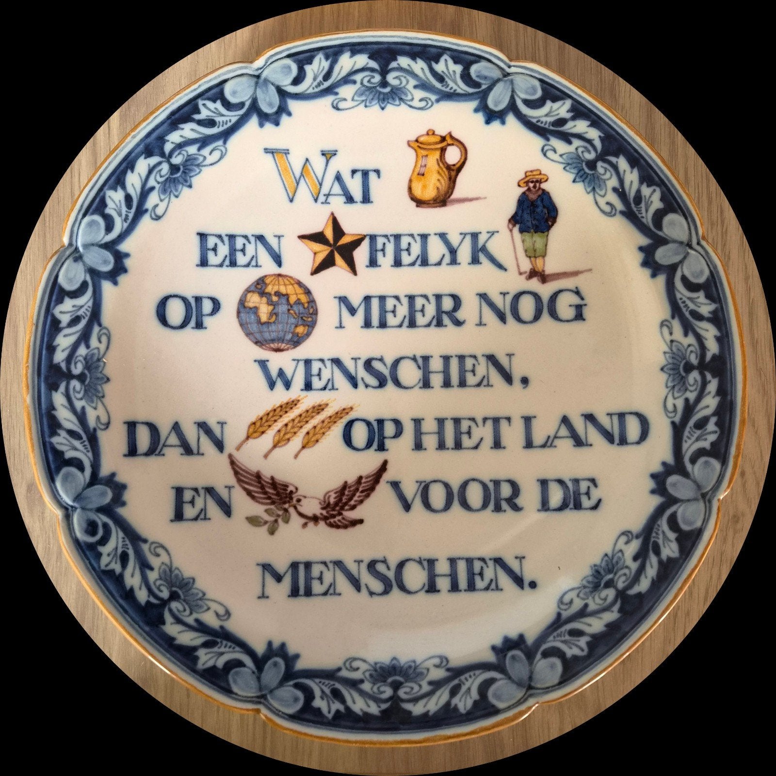 makkum tichelaar spreukenbord., Ophalen of Verzenden