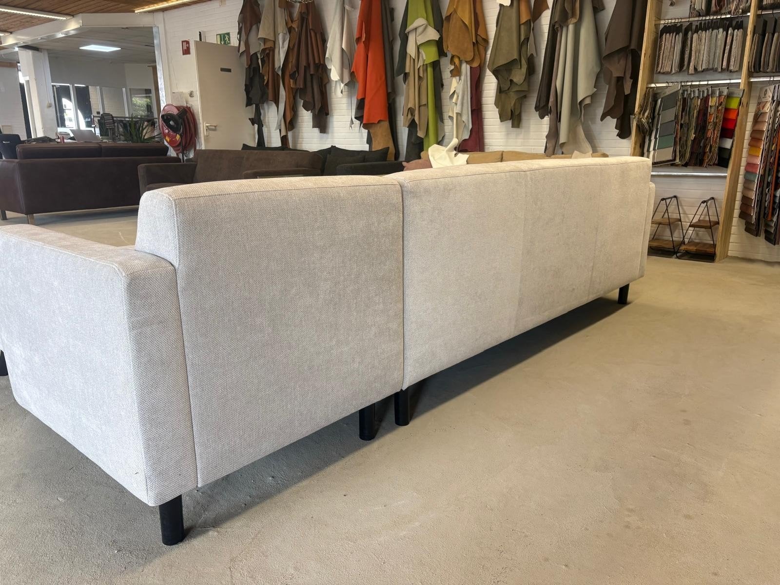 Luxe Loungebank – gestoffeerd, Ophalen of Verzenden, Zo goed als nieuw, Leer, Lounge
