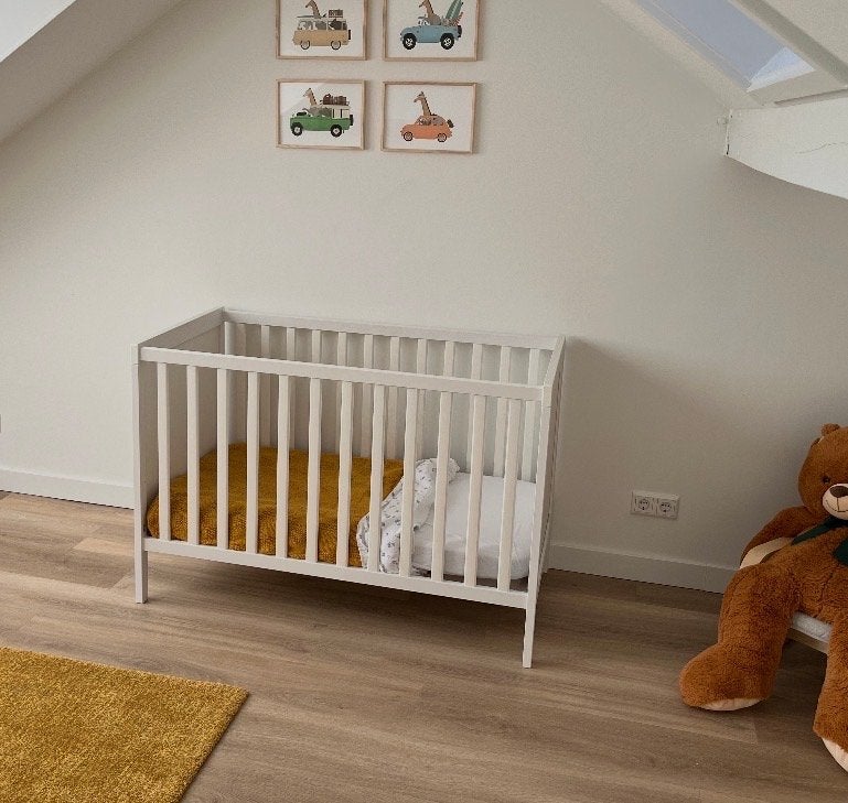 IKEA Sundvik Ledikant met Himlavalv Matras, Ophalen, 70 tot 85 cm, 140 tot 160 cm, Zo goed als nieuw